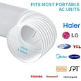 thumbnail image 3 of YOUHO Portable Air Conditioner Exhaust Hose - 5.9 Inch Diameter - 80" Long - Universal Flexible Anti-Clockwise Room Airconditioner AC Vent Replacement Tube - Window Kit Extension Accessories, 3 of 8