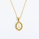 thumbnail image 1 of Collar ovalado con colgante de 26 letras Collar con la primera letra y la palabra Collar con 26 letras bañado en cobre y oro, 1 of 6