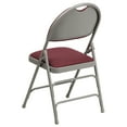 thumbnail image 6 of Flash Furniture 4 Pack HERCULES Series Ultra-Premium Triple Braced Burgundy Fabric Metal Folding Chair with Easy-Carry Handle, 6 of 8