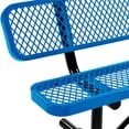 thumbnail image 4 of 96"L Expanded Metal Mesh Bench w/Back Rest, Blue, 4 of 7