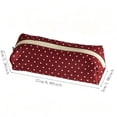 thumbnail image 6 of Polka Dot Pencil Case, Y2K Large Capacity Pencils Case, Vintage Pen Pencil Pouch Makeup Pouchs Cute Supplies, Set of 3, 6 of 9
