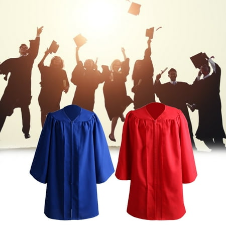 

2-Piece Graduation Gown Set - Long Sleeve Zipper Closure - Loose Fit - School 2023 Ceremony Cap and Gown Suit for Children
