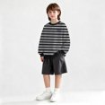 thumbnail image 2 of SJLDQY Striped Sweatshirts for Boys Casual Long Sleeve Crewneck Sweatshirt Fall Winter Outfits Comfy Pullover Tops, 2 of 4