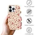 thumbnail image 5 of Christmas Beige Print Phone Case for iPhone 16 Pro Max 6.9", Aesthetics Pattern Design Soft TPU Silicone Xmas Cases, Shockproof Bumper Protector Camera Girls Women Cover, Snowflake Deer, 5 of 6