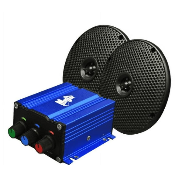 Mini-Amp Kit w/ Bluetooth 5 Speakers (2) wires & hardware