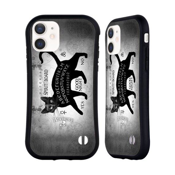 Head Case Designs Officially Licensed Alchemy Gothic Cats Black Cat Spirit Board Hybrid Case Compatible with Apple iPhone 12 Mini