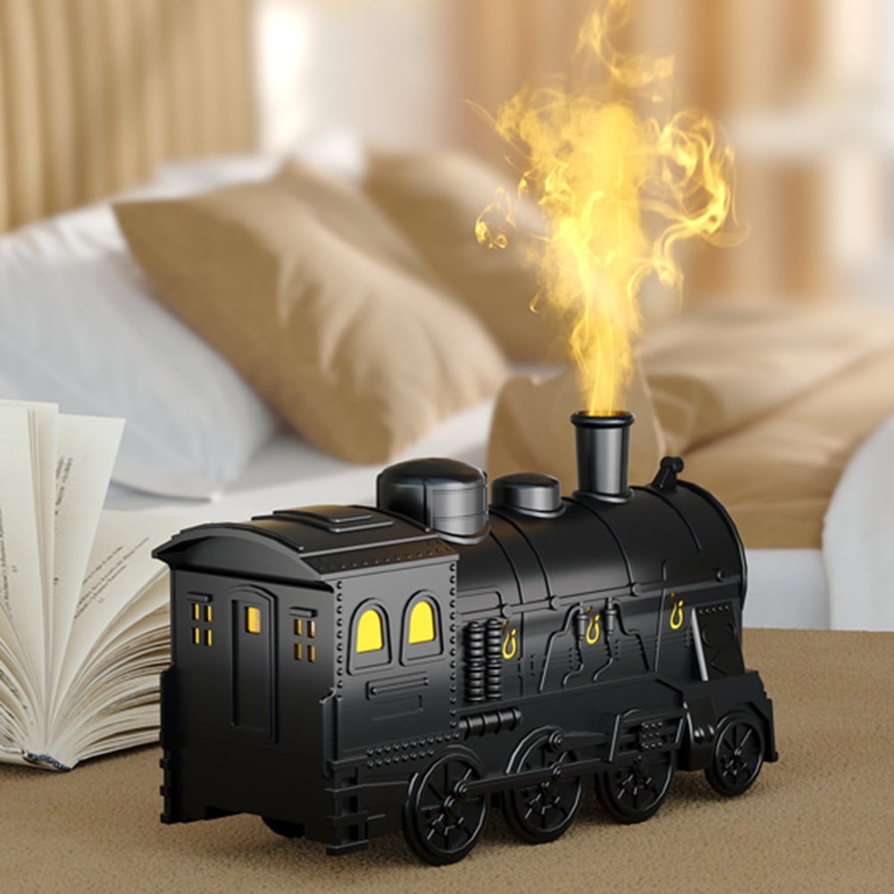 Goodhd Usb Steam Train Essential Oil Diffuser 300Ml Train Humidifier With Telecontrol-Black