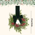 thumbnail image 3 of Artificial Christmas Small Wreath with Green Bow Christmas Cabinet Wreaths for Kitchen Hanging Xmas Wreaths for Front Door Cupboard Wall Decor, 3 of 4