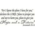thumbnail image 6 of Scripture Wall Art Jeremiah 29:11 Bible Verse Wall Decal, 6 of 9