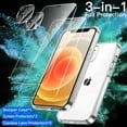 thumbnail image 2 of JETech 3 in 1 Case for iPhone 12 6.1-Inch, with 2-Pack Screen Protector and 2-Pack Camera Lens Protector, Non-Yellowing Shockproof Bumper Phone Cover, Full Coverage Tempered Glass Film (Clear), 2 of 7