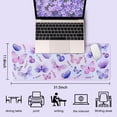 thumbnail image 6 of Purple Butterfly Mouse Pad XL, Extended Large Gaming Mouse Pad, Lavender Butterfly Mousepad, Floral Long Big Desk Mouse Mat, Butterfly Decor Stuff Accessories, 31.5 X 11.8 Inch, 6 of 6