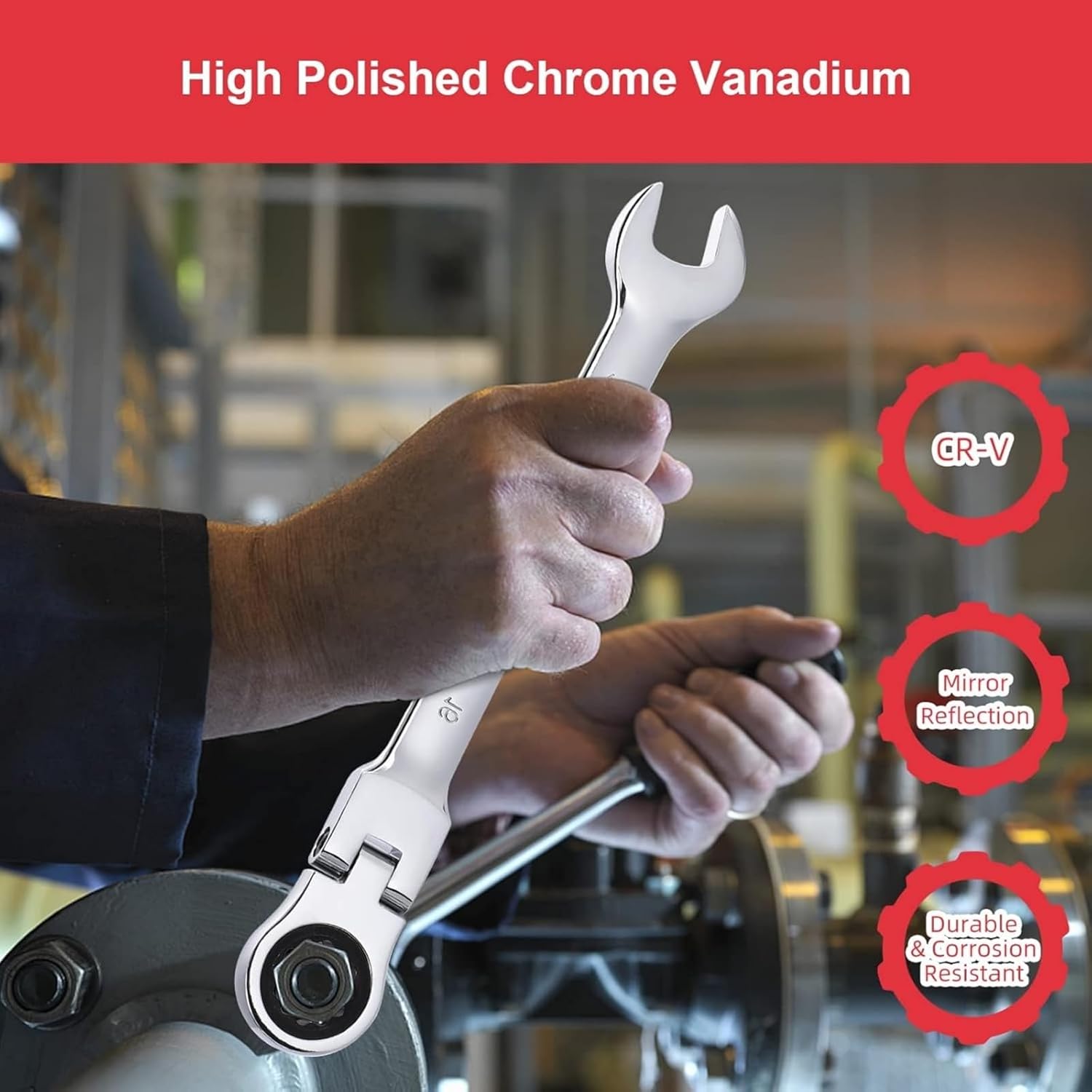 Towallmark Ratcheting Wrench, 20Pcs Standard Combination Wrench Set, SAE 1/4-3/4""& Metric 6-19mm, 72-Teeth,Cr-V Steel Ratchet Set with Storage Bag for motorcycle/car/mechanical etc