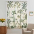 thumbnail image 3 of Palm Tree Sheer Curtains 45 Inches Long, Sage Green Tropical Nature Plant Watercolor Light Filering Curtains, Breathable Simi Curtain Privacy Drapes for Kitchen Bathroom Small Window Treatment, 3 of 9