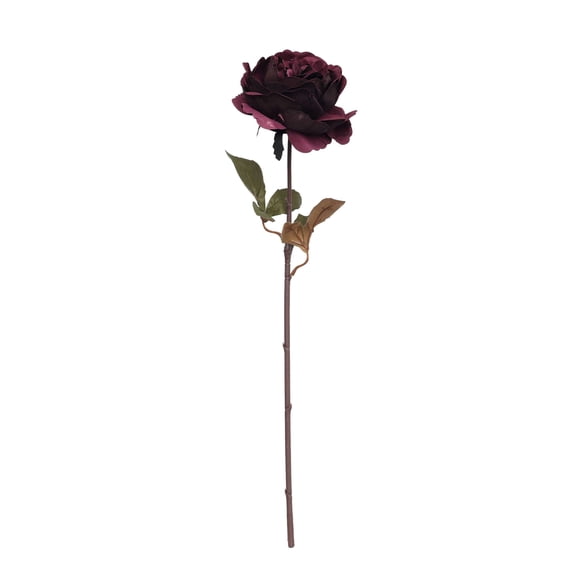My Texas House Fall Faux Peony Stem, Dark Purple, 20"