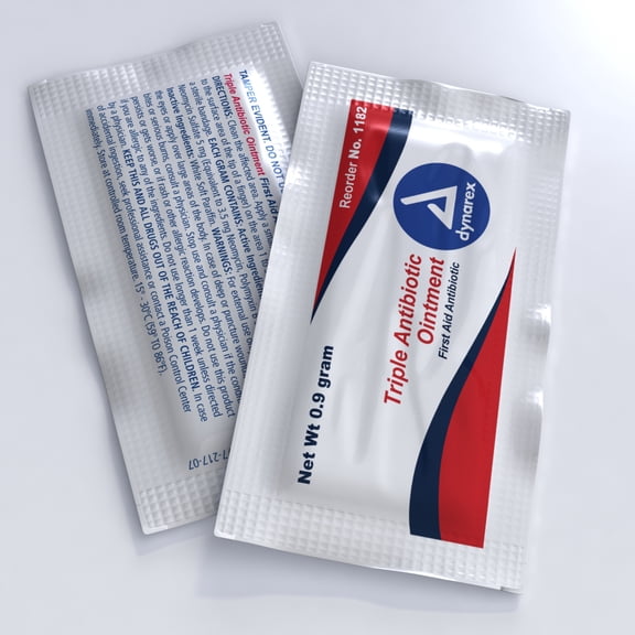 Dynarex 1182 Triple Antibiotic Ointment 0.9 g foil packet (Each)