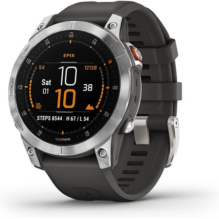Garmin epix Gen 2, Premium Active smartwatch, Health and Wellness Features, touchscreem AMOLED Display, Adventure Watch with Advanced Features, Slate Steel