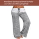 thumbnail image 5 of Eigraketly Pantalones de Yoga ajustables de estilo informal para mujer de otoño y primavera, pantalones de pierna ancha a juego con empalme para Uniforme atlético Gris L, 5 of 6