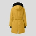 thumbnail image 6 of Cnbwig Fashion Fall Coats for Women Plus Size Daily Solid Coat Long Sleeve Jacket Thicken Coat Warm Hooded Thick Padded Outerwear Jackets Winter 2025 A-Yellow M, 6 of 7