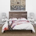 thumbnail image 2 of Designart 'Abstract Purple Flowers' Cottage Duvet Cover Set, 2 of 4