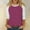 Purple, variant on LYEAA Fashion Tops for Women Trendy Plus Size Crew Neck 3/4 Sleeve T-shirt Color Block Tees Loose Soft Comfortable Blouse Dressy Casual Breathable Clothing L