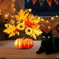 thumbnail image 4 of PEIXUN Artificial Pumpkin Table Centerpiece Potted Plants With Maple Sunflower Berries Fall Desktop Arrangement Ornament For Farmhouse Decor, 4 of 9
