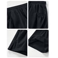 thumbnail image 5 of IUYRTFE Women Solid Color Drawstring Waist Shorts with Pockets Casual Loose Summer Bottoms, 5 of 7