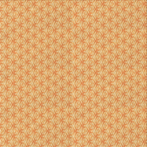 Ahgly Company Indoor Square Patterned Neon Orange Area Rugs, 6' Square