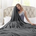 thumbnail image 1 of Manta refrescante DANGTOP Rayon Bamboo 200x230 cm gris oscuro, 1 of 5