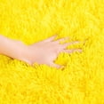 thumbnail image 4 of WEXIA Soft  Yellow Area Rug Round 4x4ft Fluffy Plush Circle Furry Non-Slip Backing Bedroom Living Room Carpet, 4 of 5