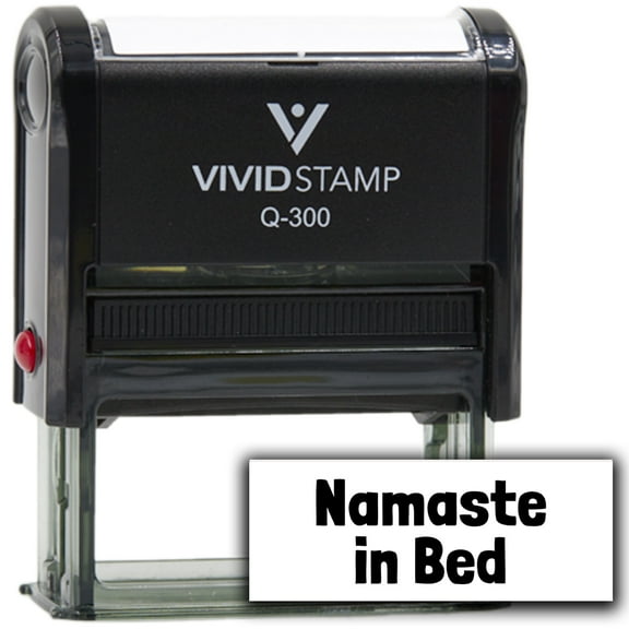 All Quality Namaste in Bed Self-Inking Rubber Stamp | Agenda Planning Stamps (Black Ink) - Q-300