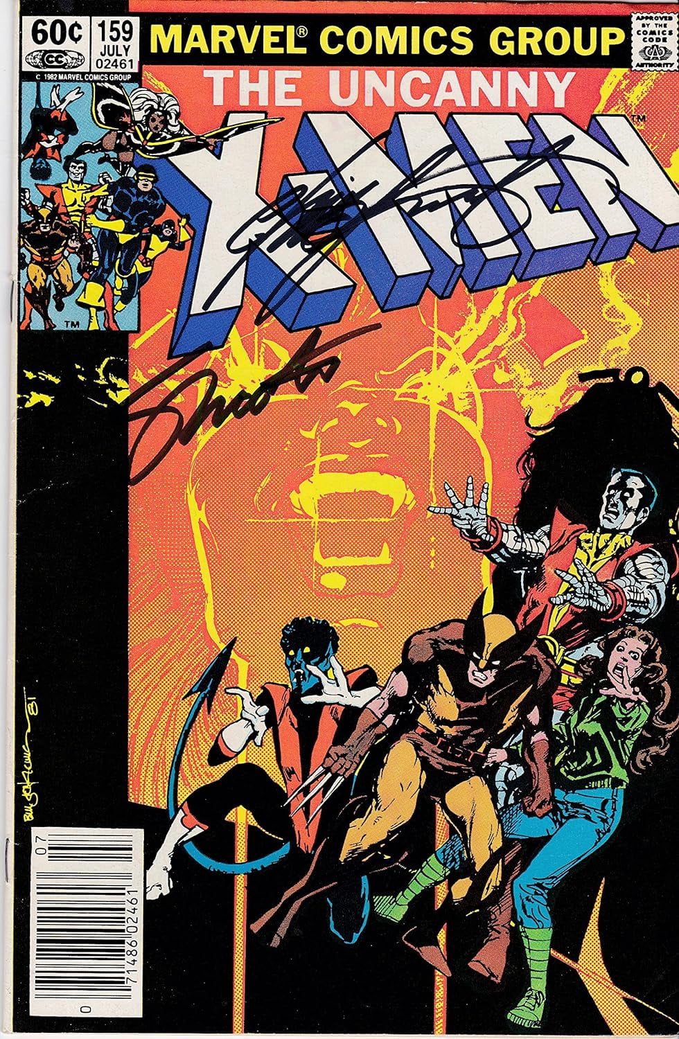 Uncanny X-Men #159 Signed Jim Shooter and Chris Claremont