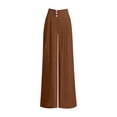thumbnail image 4 of DHFJKG Womens Wide Leg Suit Pants Lightweight High Waist Floor-Length Solid Color Pleated Trousers Office Lady Cozy Trousers, 4 of 4