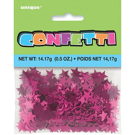 (2 pack) Foil Star Confetti, 0.5 oz, Pink