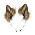 thumbnail image 2 of Peluche Orejas sintética Diadema Disfraces Disfraz Pinza de pelo Regalo Halloween Cosplay Rendimiento Vestir Espectáculos Amarillo Colco Sombreros, 2 of 8