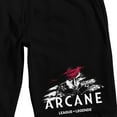 thumbnail image 2 of League of Legends Arcane VI Logo Adult Black Sleep Pajama Shorts-XL, 2 of 5