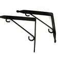 thumbnail image 1 of Shelf Brackets Pair Large - Hand Made Wrought Iron, 1 of 3