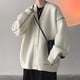 thumbnail image 5 of Sin sudadera Abrigos de manga larga Cárdigan de punto para hombre Suéter de otoño e invierno de color sólido para hombre Top casual Cable Original Cachemira, 5 of 5