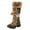 Brown, variant on Warm Boots for Women Lace-up Zipper Snow Warm Shoes Ball Ethnic Knight Casual Boots Thermal Shoes Casual Solid Color Round Toe Shoes for Women Comfortable Soft Outdoor Mid Calf Booties