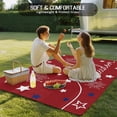 thumbnail image 4 of Outdoor Rug 5x7 ft Patriotic 4th of July Waterproof Outdoor Patio Rug Mat Non Slip Outside Area Rugs Carpet for RV,Camping,Porch,Deck,Pool,Balconybackyard,Red White Blue Stars Freedom Summer, 4 of 9