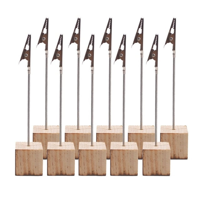 MesaSe 10pcs Creative Table Number Holder Wedding Table Name Holder Clips Picture Memo Note Photo Stand