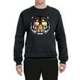 thumbnail image 2 of Funny Neon Summer California Beach Tiger | Mens Animal Lover Crewneck Graphic Sweatshirt, Black, Small, 2 of 4