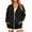black, variant on Zipped Hoodies for Women Fall Winter Jacket Full Zip Hoody Sweatshirts Warm Oversized Long Sleeve Hooded Sweat Tops Womens Knit Jacket Zipped Hoodie Thermal Outwear black L