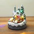 thumbnail image 4 of Casa Resina Decorativa Perfecl LED Luminoso Música Hermosa Casa Nieve Joyería de Navidad, 4 of 8