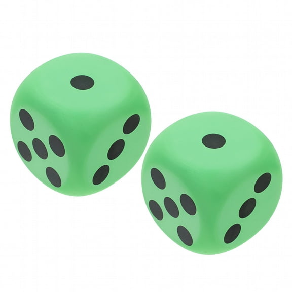 BESTSKY 2Pcs Jumbo Colored Eva Foam Dice Large Foam Dice for Party Events and Group Games