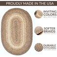thumbnail image 5 of Super Area Rugs Braided Rugs Farmhouse Kitchen Rug - Ridgewood Braided Rug for Living Room - Reversible - Indoor/Outdoor - Made in USA - Brown Velvet/Beige, 10' X 13' Oval, 5 of 18