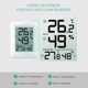 thumbnail image 3 of CHAO Termómetro higrómetro digital, termómetro interior y exterior con transmisor inalámbrico, monitor de temperatura y medidor de humedad, pantalla LCD grande, /, 3 of 5