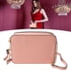 thumbnail image 5 of Bolso de hombro con cadena para mujer, bolso de hombro de PU Vintage con cremallera ajustable de gran capacidad, tamaño libre rosa Sailing, 5 of 10