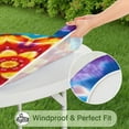 thumbnail image 5 of Rainbow Tie Dye Mandala Pattern Round Fitted Tablecloth with Elastic Edge,Dining Table Cover Waterproof,Outdoor Round Tablecloth for Camping,Dining,Indoor and Outdoor, 5 of 7