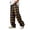 plaid, variant on CONZONE Men's Baggy Pants Wide Leg Pants for Men Trendy Elastic Waist Drawstring Plaid Soft Dailywear Pant With Pockets