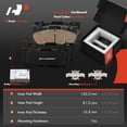 thumbnail image 5 of A-Premium Front and Rear Vented Disc Brake Rotors + Ceramic Pads Kit Compatible with Select Ford Models - Mustang 2015-2020, 12-PC Set, 5 of 9
